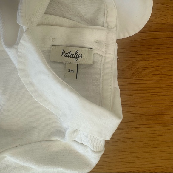 Natalys White Long Sleeve Baby Bodysuit - Picture 2 of 3